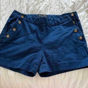Banana Republic Women's Navy Blue Button-Trim Shorts